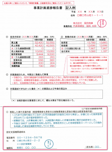 事業計画書の裏面